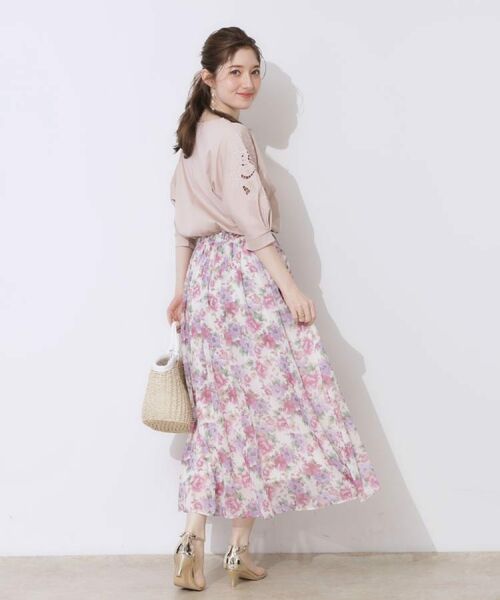 Couture Brooch / クチュールブローチ カットソー | 【接触冷感・洗える・UV機能付き・二の腕カバー】デイジー＆リボン エンブロドルマントップス | 詳細24