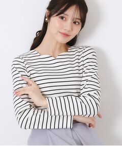 Couture Brooch / クチュールブローチ カットソー | 【新色あり/通勤/マシンウォッシャブル・アンチピリング機能付き】ハートネックテレコプルオーバー