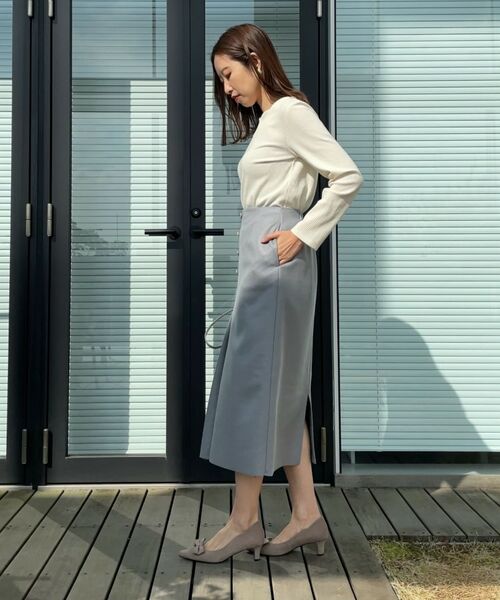 Couture Brooch / クチュールブローチ カットソー | 【新色あり/通勤/マシンウォッシャブル・アンチピリング機能付き】ハートネックテレコプルオーバー | 詳細13