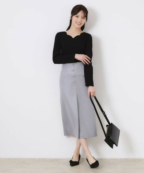 Couture Brooch / クチュールブローチ カットソー | 【新色あり/通勤/マシンウォッシャブル・アンチピリング機能付き】ハートネックテレコプルオーバー | 詳細16