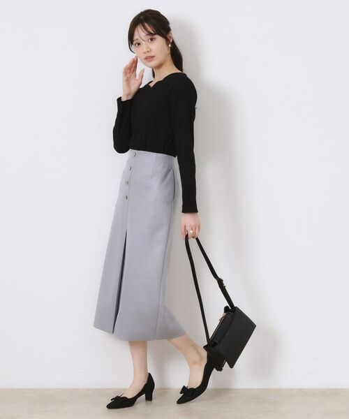 Couture Brooch / クチュールブローチ カットソー | 【新色あり/通勤/マシンウォッシャブル・アンチピリング機能付き】ハートネックテレコプルオーバー | 詳細17