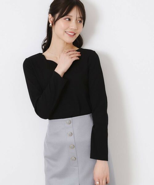 Couture Brooch / クチュールブローチ カットソー | 【新色あり/通勤/マシンウォッシャブル・アンチピリング機能付き】ハートネックテレコプルオーバー | 詳細19