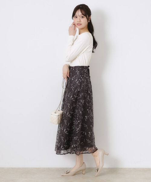 Couture Brooch / クチュールブローチ カットソー | 【新色あり/通勤/マシンウォッシャブル・アンチピリング機能付き】ハートネックテレコプルオーバー | 詳細2