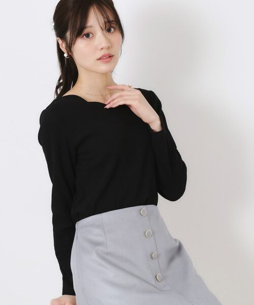 Couture Brooch / クチュールブローチ カットソー | 【新色あり/通勤/マシンウォッシャブル・アンチピリング機能付き】ハートネックテレコプルオーバー | 詳細21