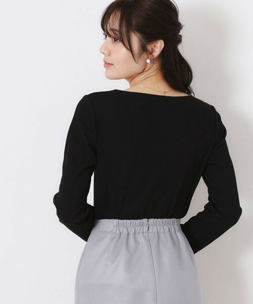 Couture Brooch / クチュールブローチ カットソー | 【新色あり/通勤/マシンウォッシャブル・アンチピリング機能付き】ハートネックテレコプルオーバー | 詳細22