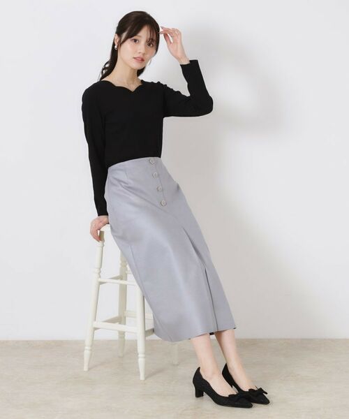 Couture Brooch / クチュールブローチ カットソー | 【新色あり/通勤/マシンウォッシャブル・アンチピリング機能付き】ハートネックテレコプルオーバー | 詳細23