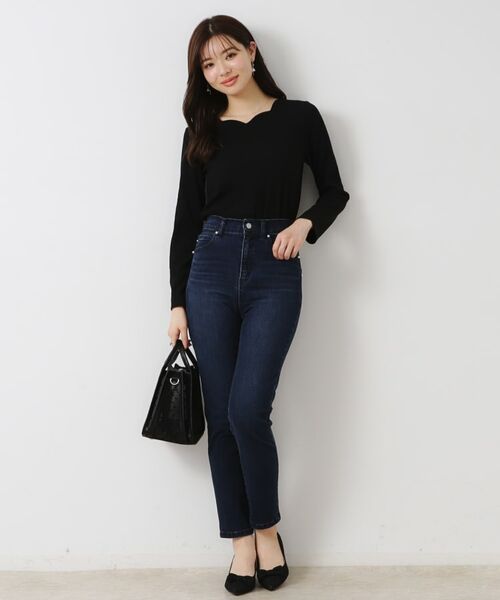 Couture Brooch / クチュールブローチ カットソー | 【新色あり/通勤/マシンウォッシャブル・アンチピリング機能付き】ハートネックテレコプルオーバー | 詳細24