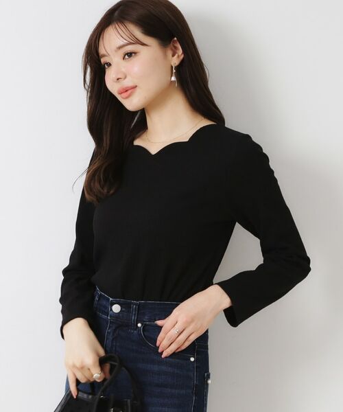 Couture Brooch / クチュールブローチ カットソー | 【新色あり/通勤/マシンウォッシャブル・アンチピリング機能付き】ハートネックテレコプルオーバー | 詳細25