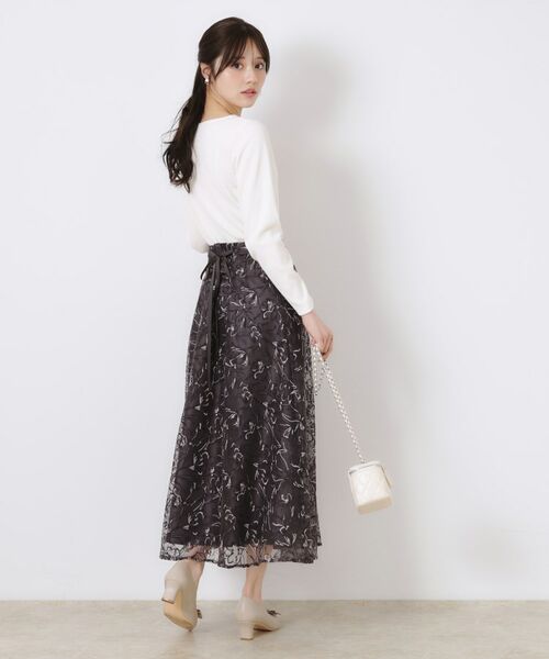 Couture Brooch / クチュールブローチ カットソー | 【新色あり/通勤/マシンウォッシャブル・アンチピリング機能付き】ハートネックテレコプルオーバー | 詳細3