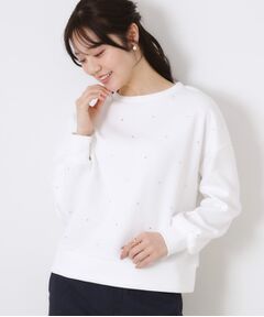 Couture Brooch / クチュールブローチ カットソー | ビジューダンボールプルオーバー