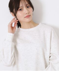 Couture Brooch / クチュールブローチ カットソー | ビジューダンボールプルオーバー