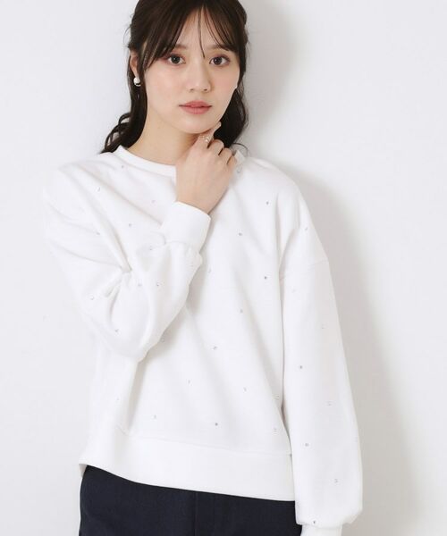 Couture Brooch / クチュールブローチ カットソー | ビジューダンボールプルオーバー | 詳細1