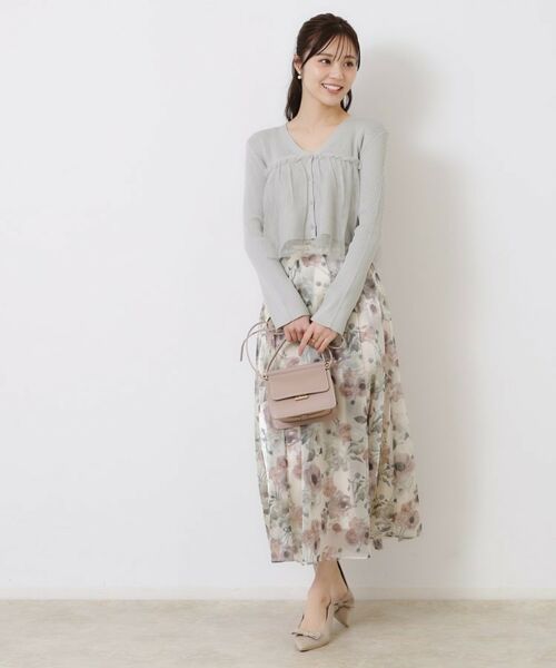 Couture Brooch / クチュールブローチ カーディガン・ボレロ | チュールフリル付Vネックカーディガン | 詳細17