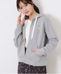 Couture Brooch / クチュールブローチ パーカー | 【大人可愛い・きれいめ】リボン刺繍ダンボールZIPフーディ