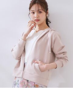 Couture Brooch / クチュールブローチ パーカー | 【大人可愛い・きれいめ】リボン刺繍ダンボールZIPフーディ