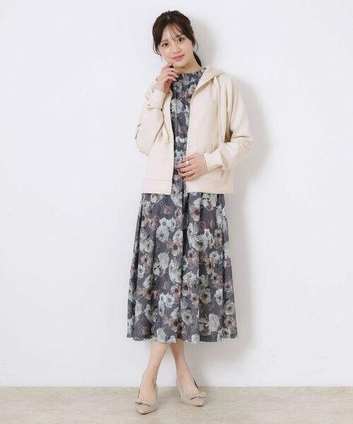 Couture Brooch / クチュールブローチ パーカー | 【大人可愛い・きれいめ】リボン刺繍ダンボールZIPフーディ | 詳細1