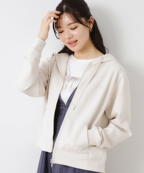 Couture Brooch / クチュールブローチ パーカー | 【大人可愛い・きれいめ】リボン刺繍ダンボールZIPフーディ | 詳細10