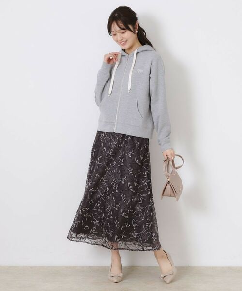 Couture Brooch / クチュールブローチ パーカー | 【大人可愛い・きれいめ】リボン刺繍ダンボールZIPフーディ | 詳細15