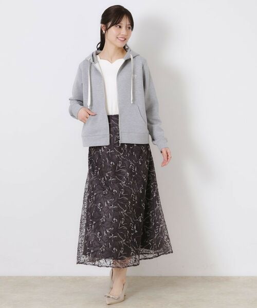 Couture Brooch / クチュールブローチ パーカー | 【大人可愛い・きれいめ】リボン刺繍ダンボールZIPフーディ | 詳細16