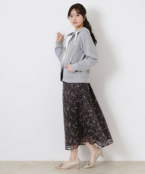 Couture Brooch / クチュールブローチ パーカー | 【大人可愛い・きれいめ】リボン刺繍ダンボールZIPフーディ | 詳細17