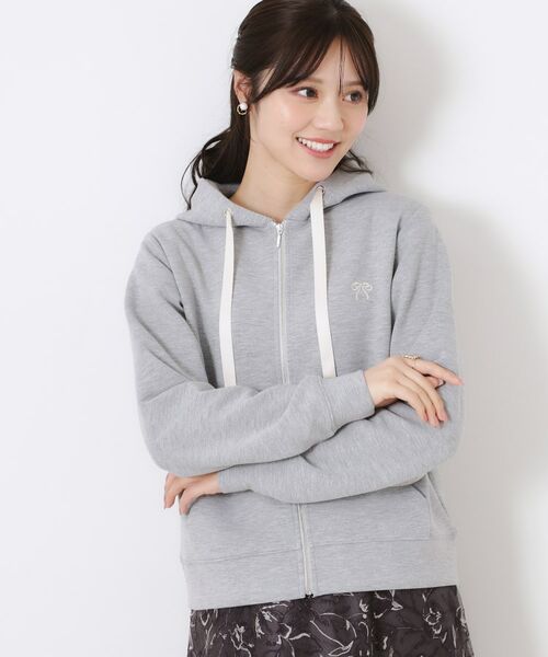 Couture Brooch / クチュールブローチ パーカー | 【大人可愛い・きれいめ】リボン刺繍ダンボールZIPフーディ | 詳細24