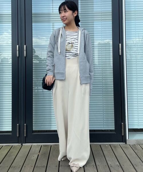 Couture Brooch / クチュールブローチ パーカー | 【大人可愛い・きれいめ】リボン刺繍ダンボールZIPフーディ | 詳細25