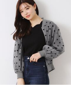 Couture Brooch / クチュールブローチ レザーブルゾン・ジャケット | フロッキードットブルゾン