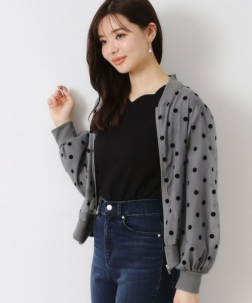 Couture Brooch / クチュールブローチ レザーブルゾン・ジャケット | フロッキードットブルゾン | 詳細1