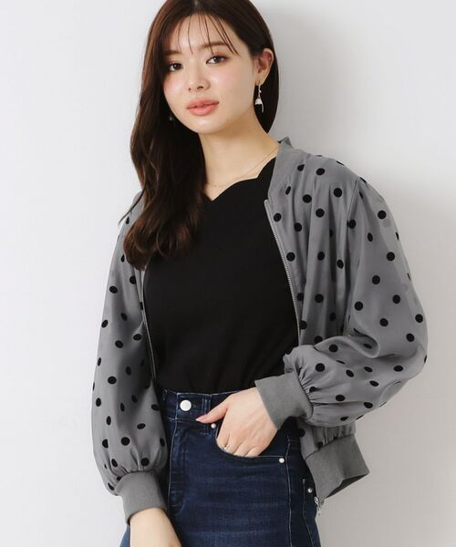 Couture Brooch / クチュールブローチ レザーブルゾン・ジャケット | フロッキードットブルゾン | 詳細2