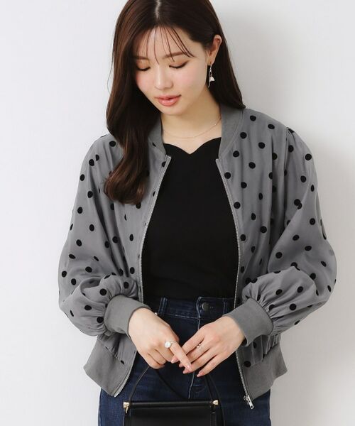 Couture Brooch / クチュールブローチ レザーブルゾン・ジャケット | フロッキードットブルゾン | 詳細4