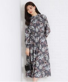 【大人フェミニン・一枚で着映える】Springフラワーシャーリングワンピ