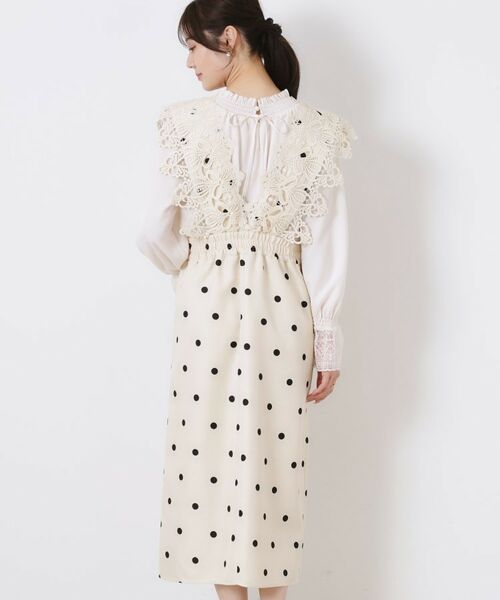 Couture Brooch / クチュールブローチ ロング・マキシ丈ワンピース | レースデザインドットジャンスカ | 詳細21