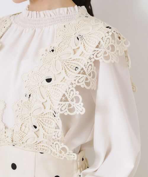 Couture Brooch / クチュールブローチ ロング・マキシ丈ワンピース | レースデザインドットジャンスカ | 詳細23