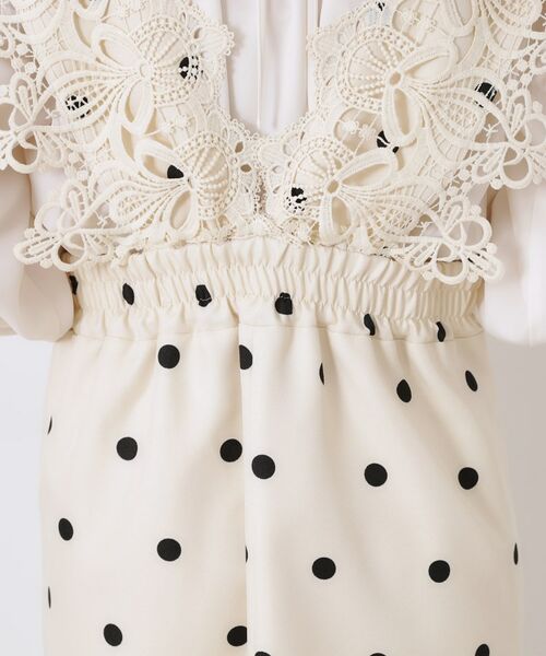 Couture Brooch / クチュールブローチ ロング・マキシ丈ワンピース | レースデザインドットジャンスカ | 詳細24