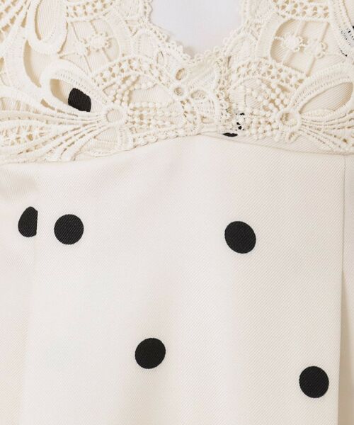 Couture Brooch / クチュールブローチ ロング・マキシ丈ワンピース | レースデザインドットジャンスカ | 詳細9