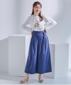 Couture Brooch / クチュールブローチ ショート・ハーフ・半端丈パンツ | 【きれいめ・大人カジュアル・通勤】デニムライクスカンツ