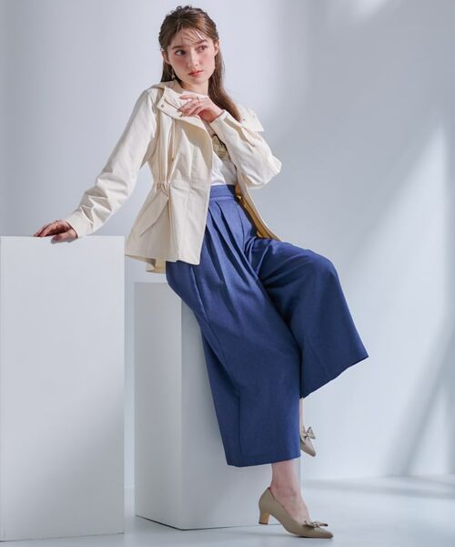 Couture Brooch / クチュールブローチ ショート・ハーフ・半端丈パンツ | 【きれいめ・大人カジュアル・通勤】デニムライクスカンツ | 詳細10