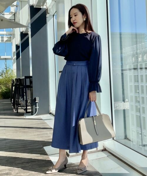 Couture Brooch / クチュールブローチ ショート・ハーフ・半端丈パンツ | 【きれいめ・大人カジュアル・通勤】デニムライクスカンツ | 詳細11