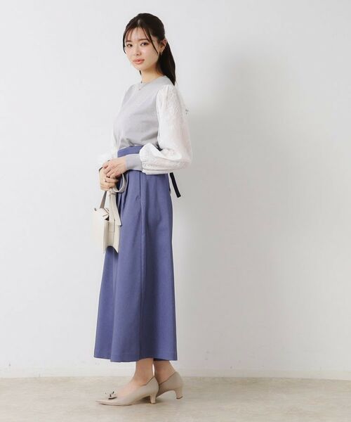 Couture Brooch / クチュールブローチ ショート・ハーフ・半端丈パンツ | 【きれいめ・大人カジュアル・通勤】デニムライクスカンツ | 詳細2