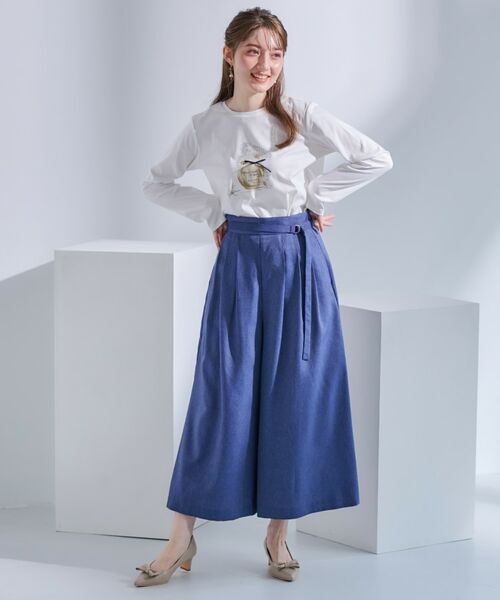 Couture Brooch / クチュールブローチ ショート・ハーフ・半端丈パンツ | 【きれいめ・大人カジュアル・通勤】デニムライクスカンツ | 詳細8
