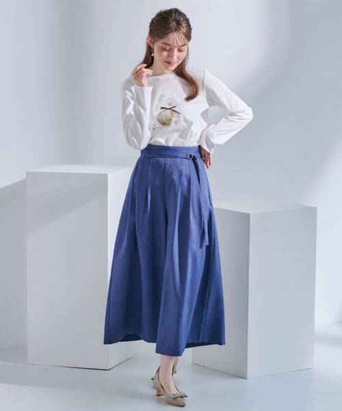 Couture Brooch / クチュールブローチ ショート・ハーフ・半端丈パンツ | 【きれいめ・大人カジュアル・通勤】デニムライクスカンツ | 詳細9