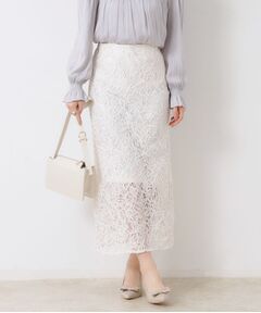 Couture Brooch / クチュールブローチ ロング・マキシ丈スカート | レースコード刺繍スカート