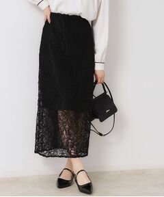 Couture Brooch / クチュールブローチ ロング・マキシ丈スカート | レースコード刺繍スカート