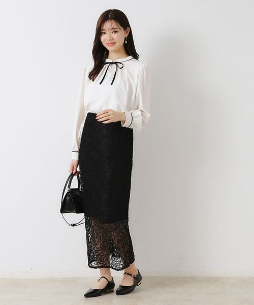 Couture Brooch / クチュールブローチ ロング・マキシ丈スカート | レースコード刺繍スカート | 詳細12