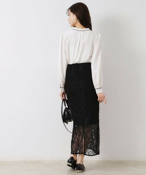 Couture Brooch / クチュールブローチ ロング・マキシ丈スカート | レースコード刺繍スカート | 詳細14