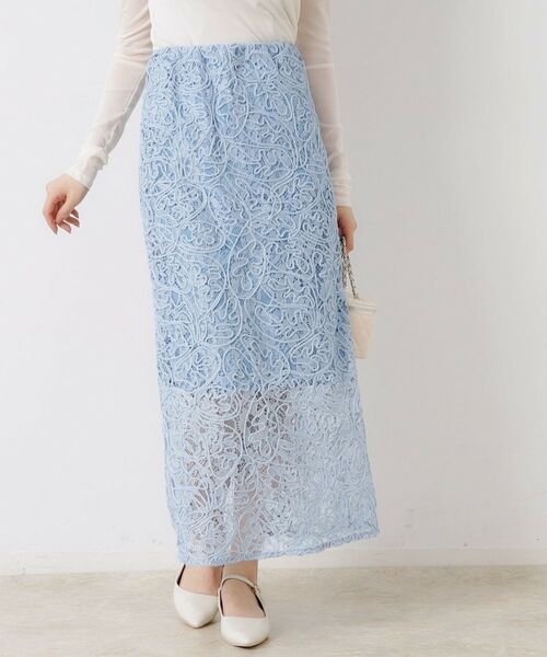 Couture Brooch / クチュールブローチ ロング・マキシ丈スカート | レースコード刺繍スカート | 詳細17