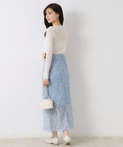 Couture Brooch / クチュールブローチ ロング・マキシ丈スカート | レースコード刺繍スカート | 詳細22