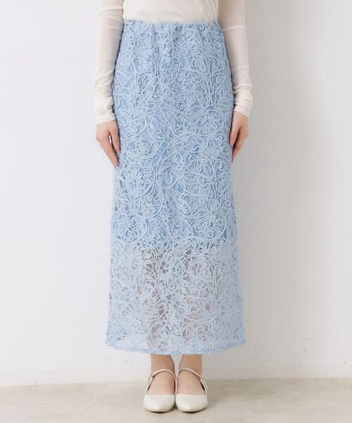Couture Brooch / クチュールブローチ ロング・マキシ丈スカート | レースコード刺繍スカート | 詳細24