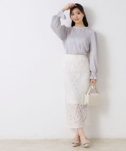 Couture Brooch / クチュールブローチ ロング・マキシ丈スカート | レースコード刺繍スカート | 詳細4