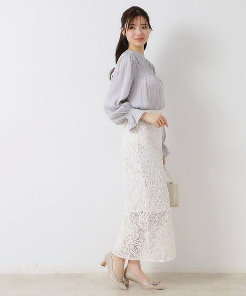Couture Brooch / クチュールブローチ ロング・マキシ丈スカート | レースコード刺繍スカート | 詳細6